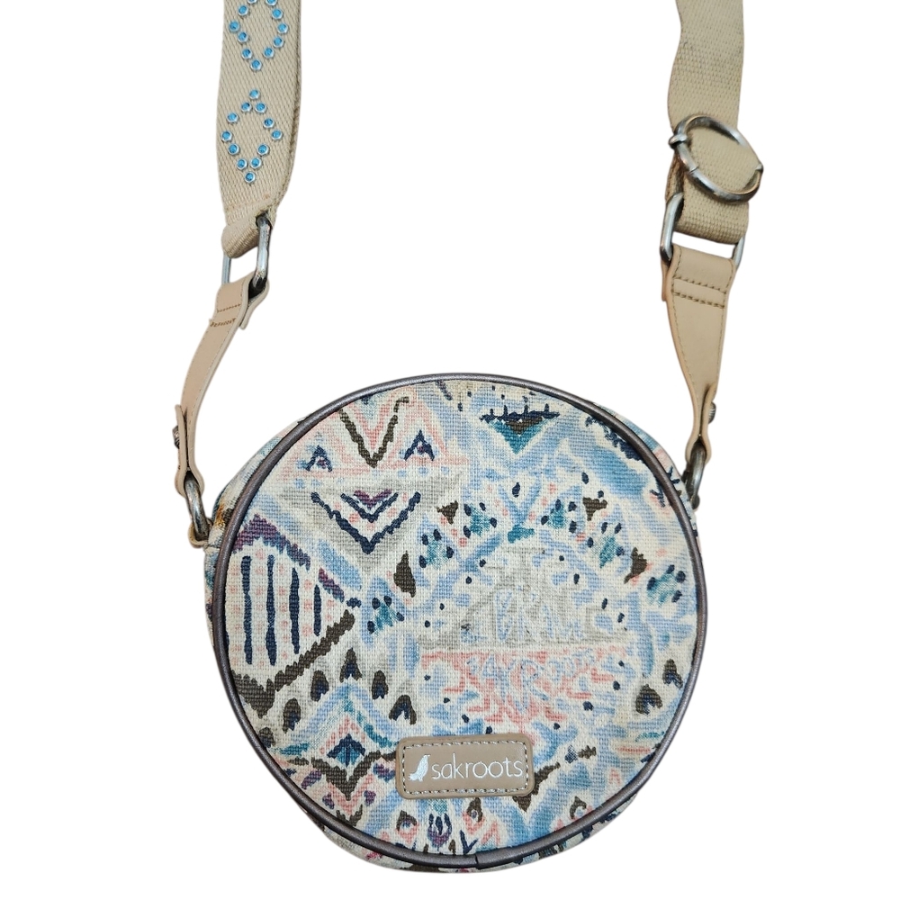 Sakroots Nella Canteen Small Crossbody with Emblished Crossbody EUC